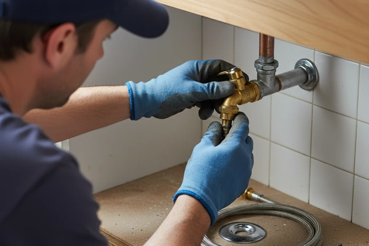 Shutoff valve and fitting work during Emergency Plumbing in Harmony